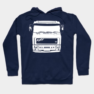 Classic 1990s ERF E Series lorry monoblock white Hoodie